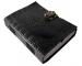 embossed wolf handmade leather journal